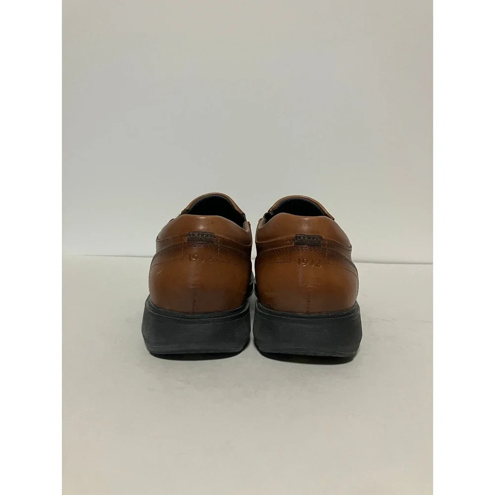 Nunn Bush Mens Kore Slip On Loafer 7.5M Brown Leather Comfort Gel 84945-221